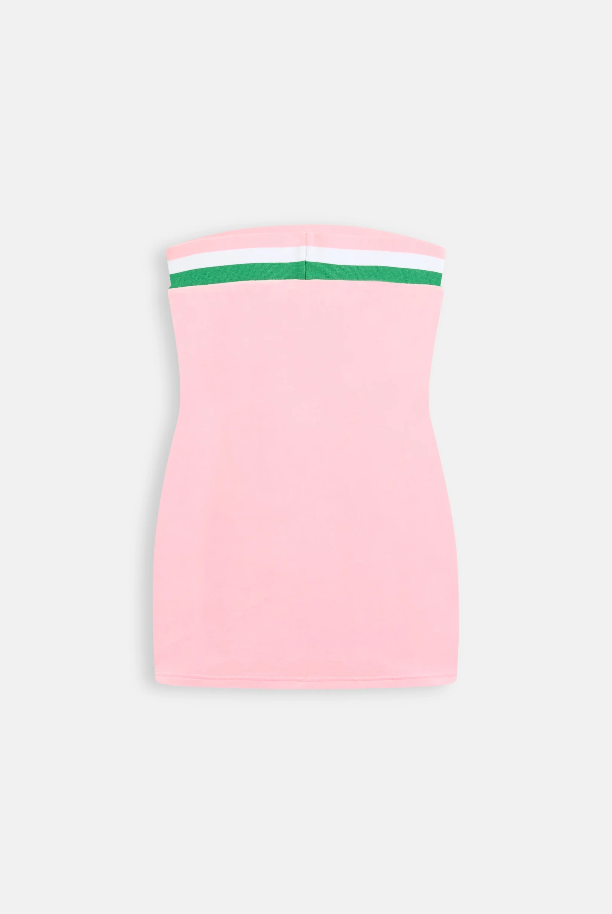 JUICY PINK RECYCLED VELOUR MINI BANDEAU DRESS - Image 8