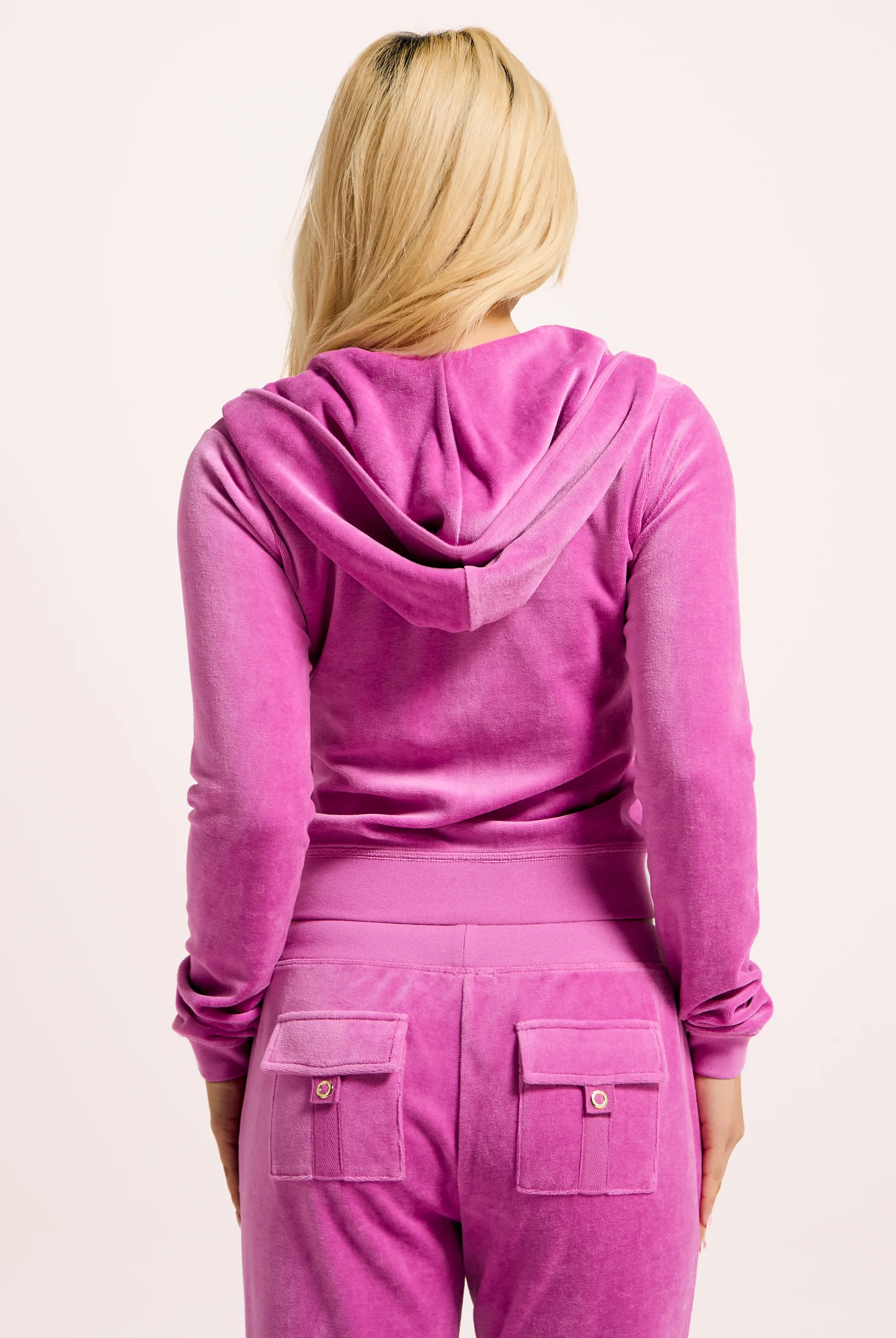 ROSEBUD & GOLD BAMBOO VELOUR HERITAGE HOODIE - Image 6