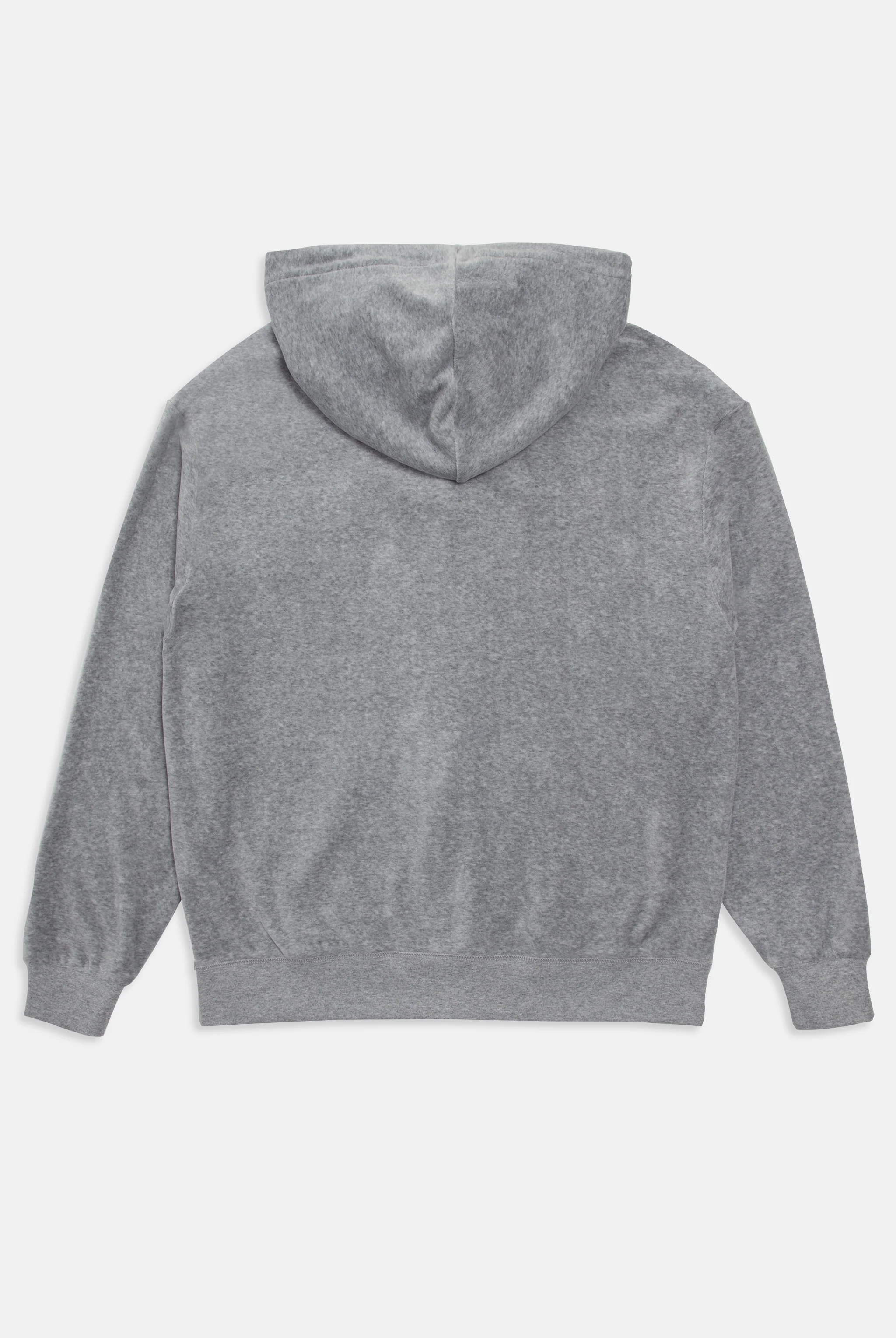 SILVER MARL COTTON VELOUR OVERSIZED HOODIE - Image 5