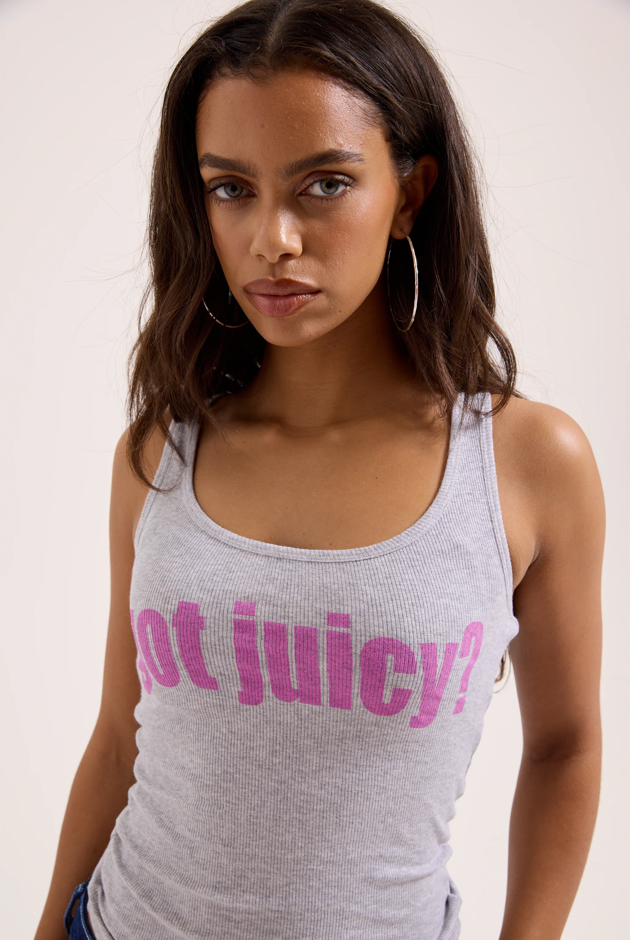 SILVER MARL GOT JUICY RIB VEST - Image 5