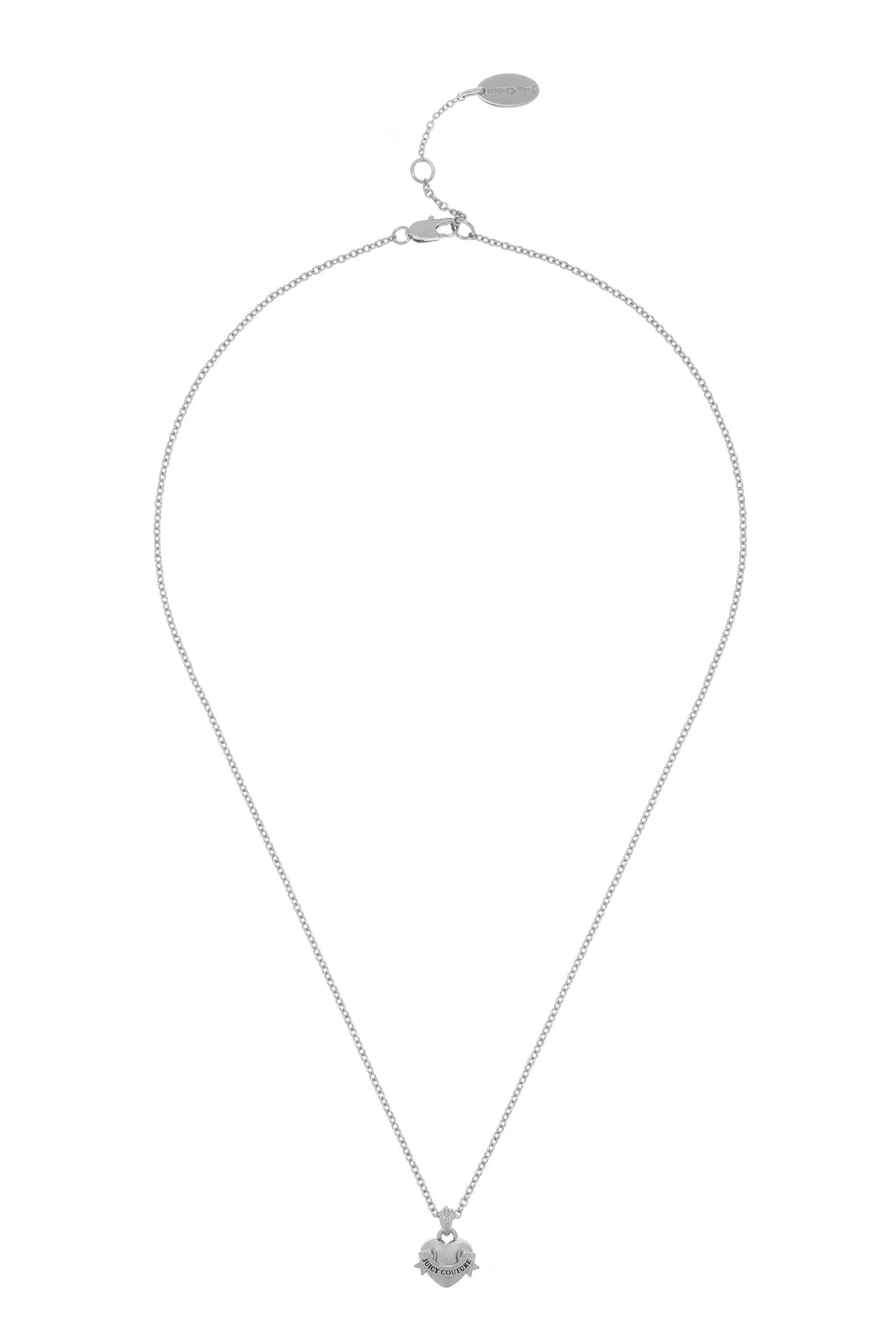 SILVER TONE ICON HEART SMALL PENDANT NECKLACE - Image 2