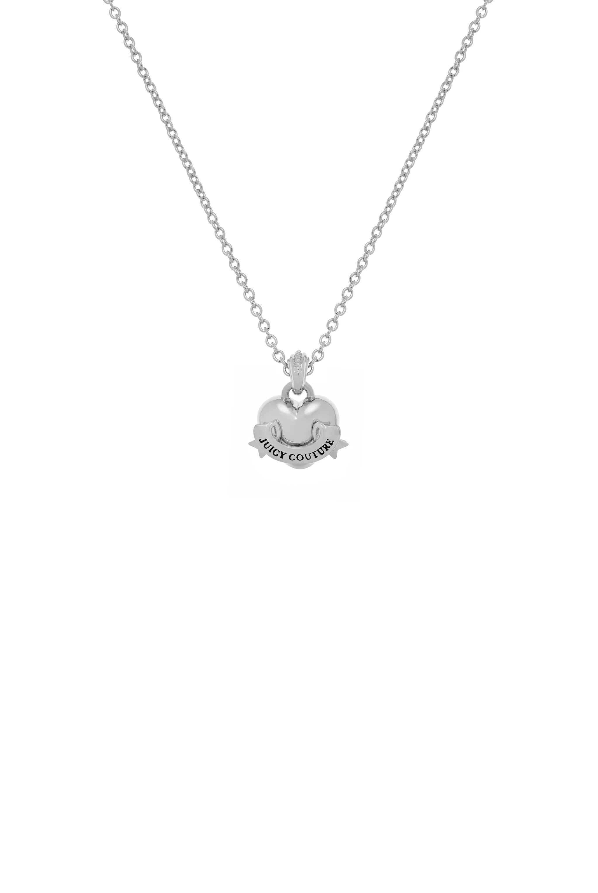SILVER TONE ICON HEART SMALL PENDANT NECKLACE - Image 4
