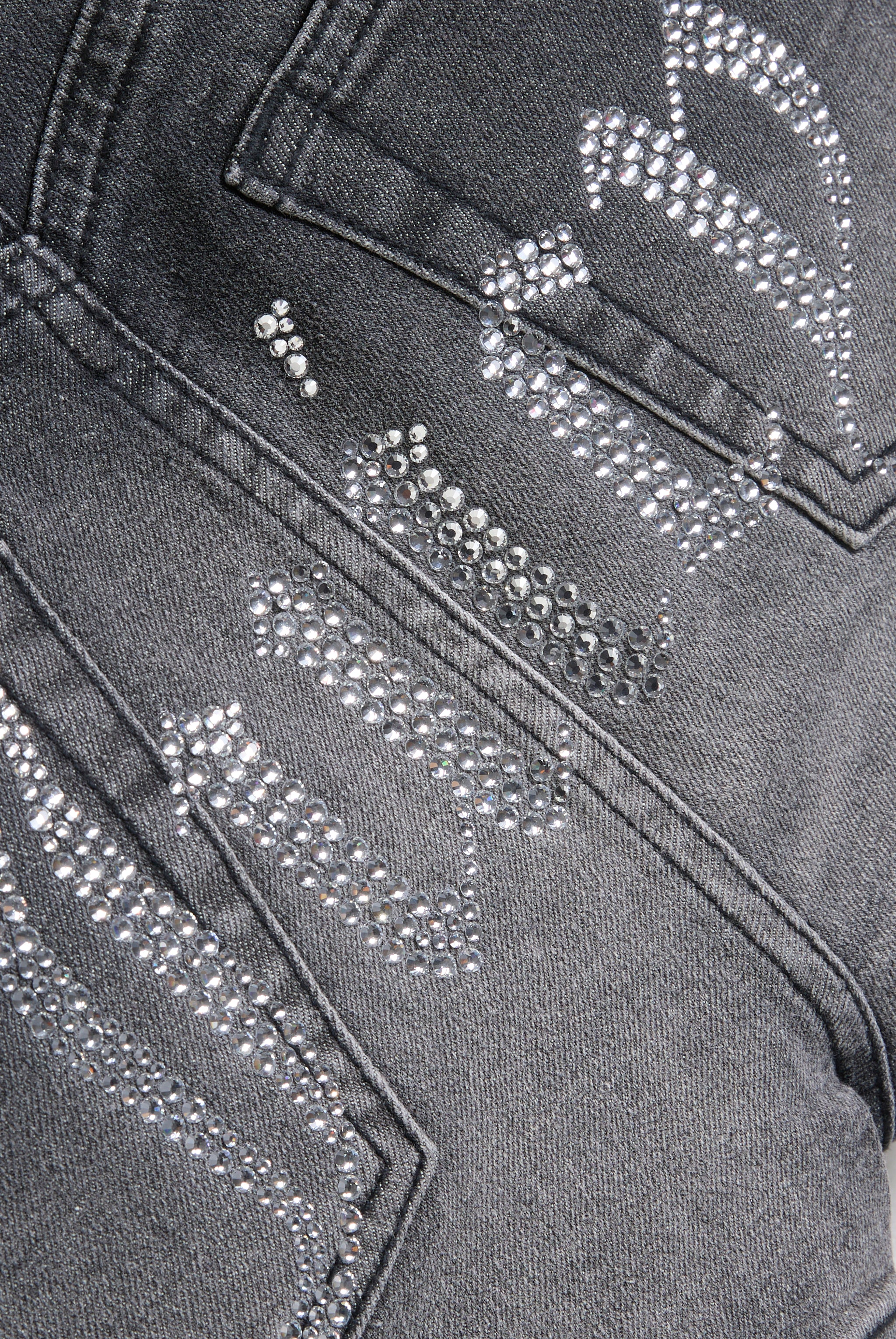 WASHED BLACK LOW RISE DENIM BOOTY SHORT - Image 8