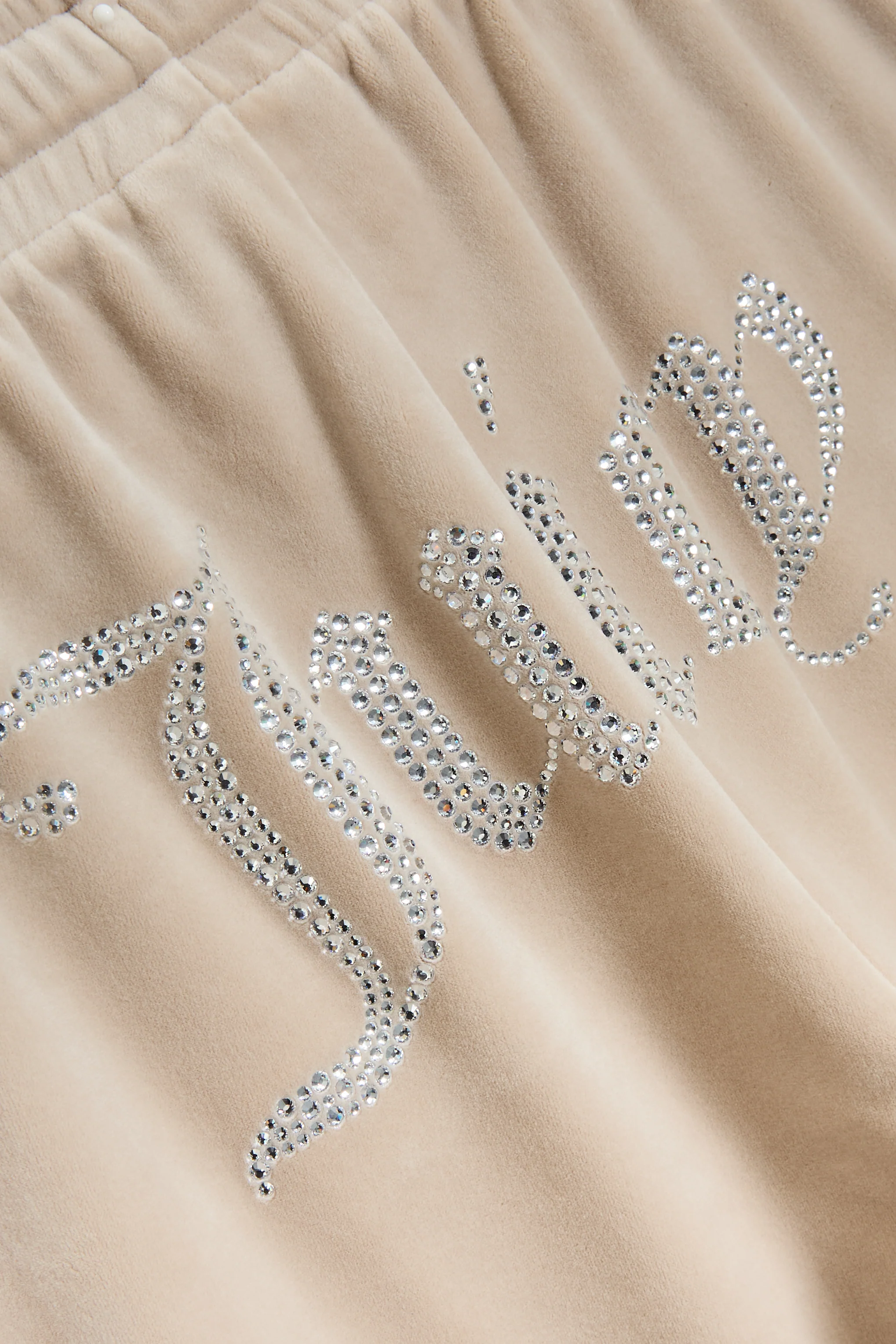 STRING VELOUR DIAMANTÉ TRACKSUIT BOTTOM - Image 8