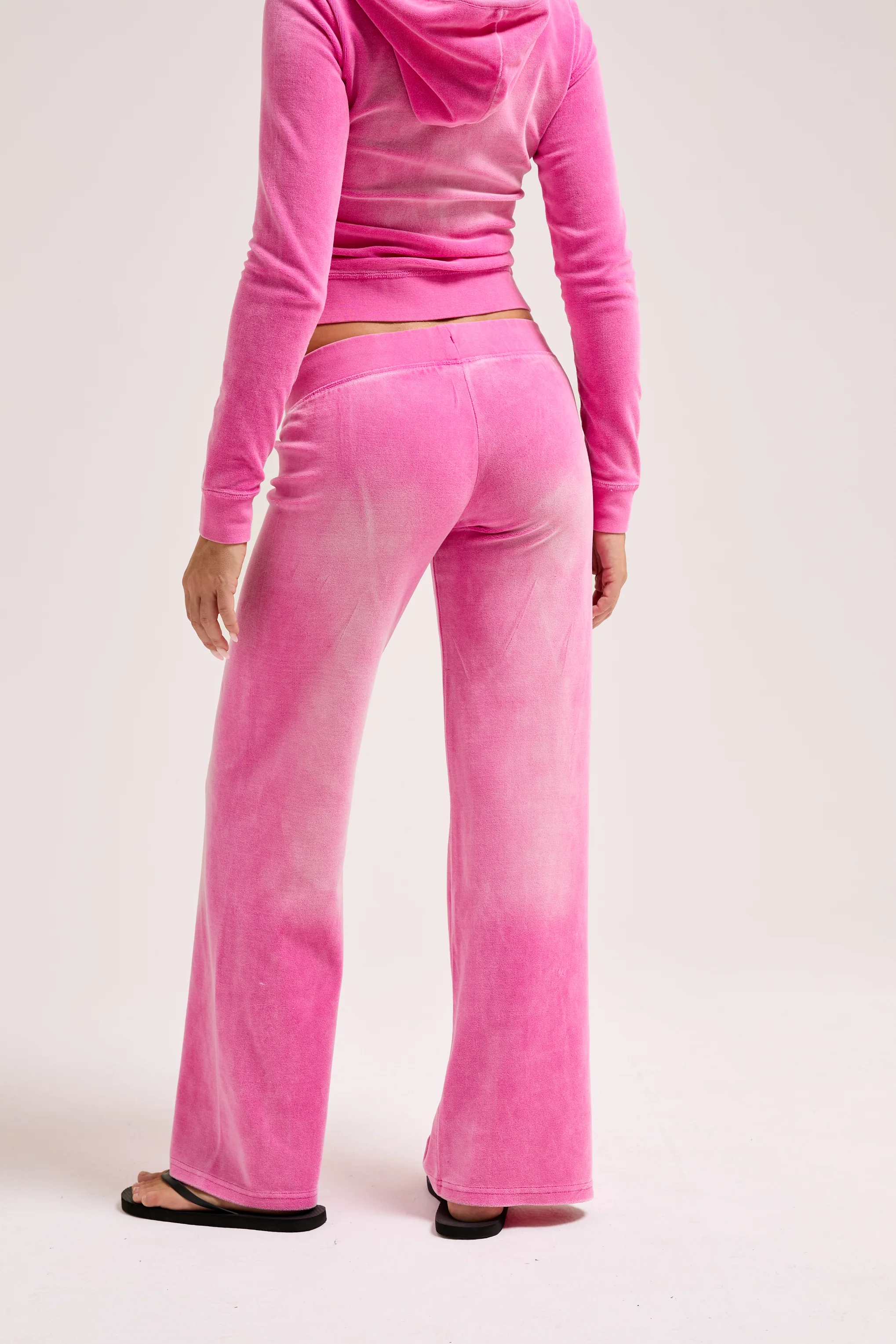 SUPER PINK COTTON VELOUR WASHED OG STRAIGHT TRACKPANT - Image 5