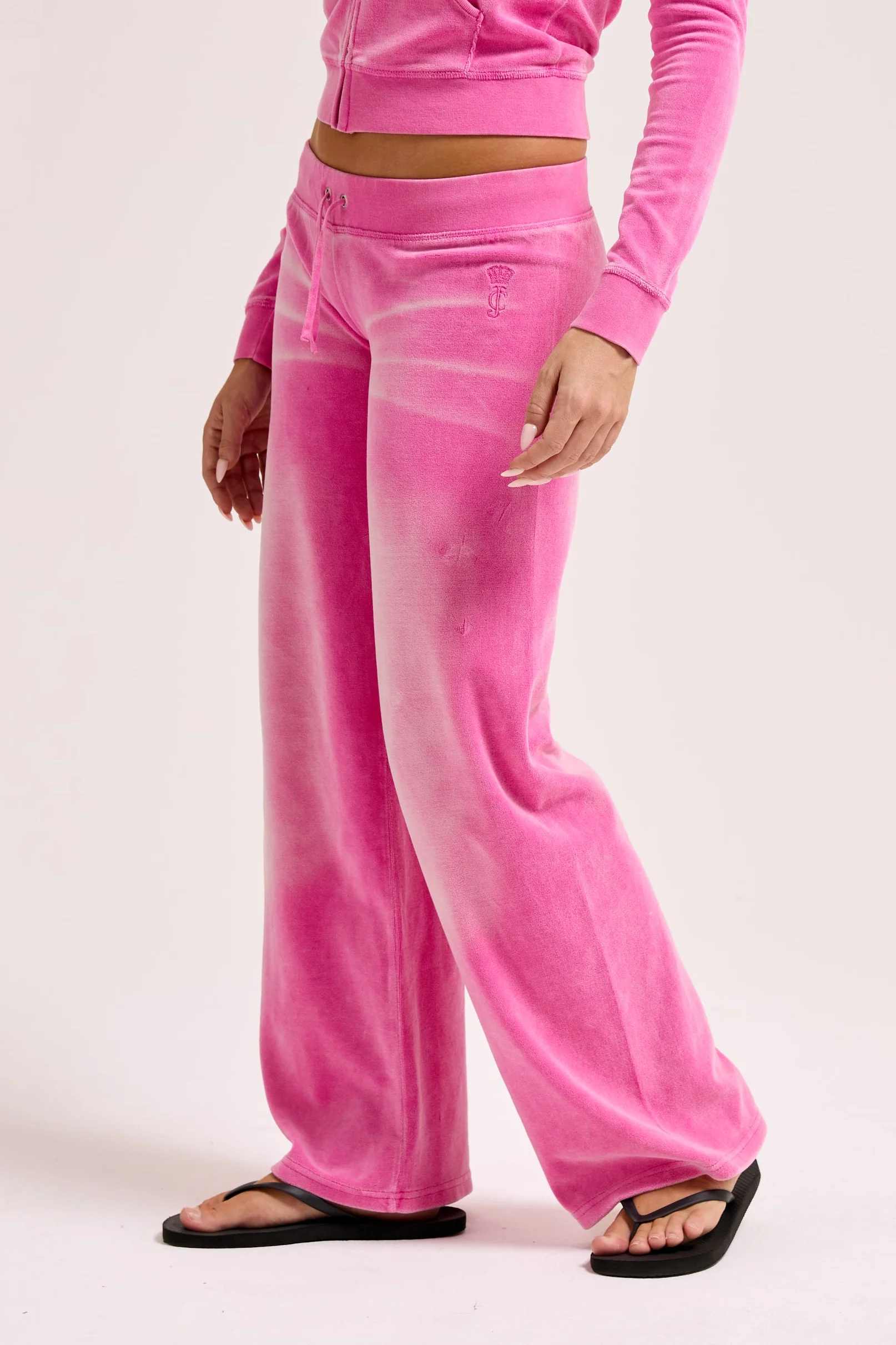 SUPER PINK COTTON VELOUR WASHED OG STRAIGHT TRACKPANT - Image 7