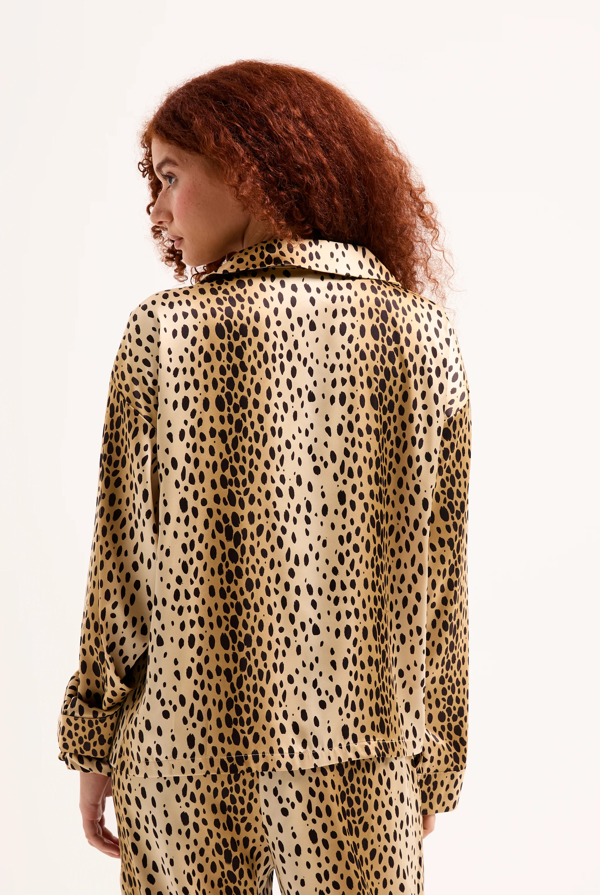 CHEETAH SATIN SHIRT PYJAMA SET - Image 10