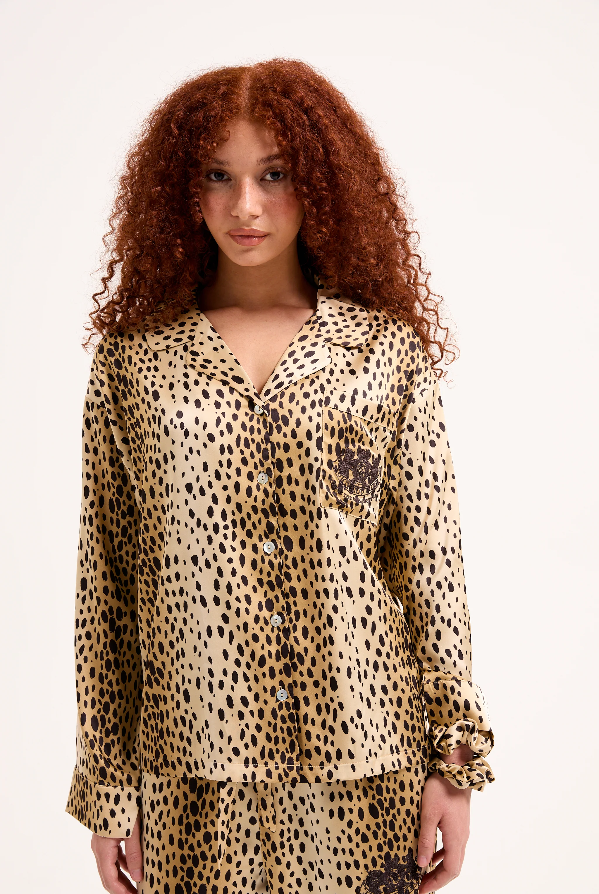 CHEETAH SATIN SHIRT PYJAMA SET - Image 4