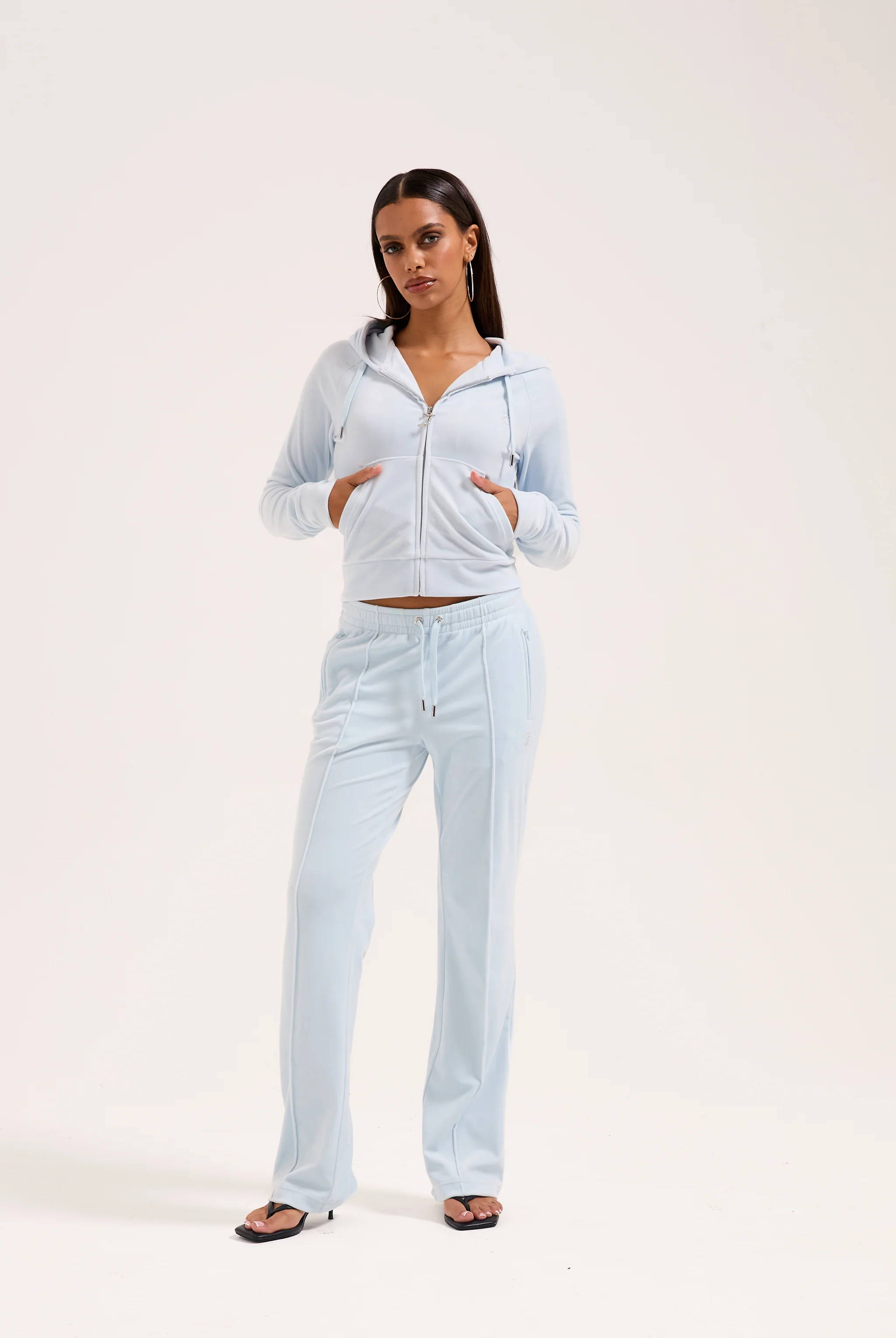 NANTUCKET BREEZE VELOUR OUTLINE DIAMANTÉ TRACKSUIT BOTTOM - Image 5