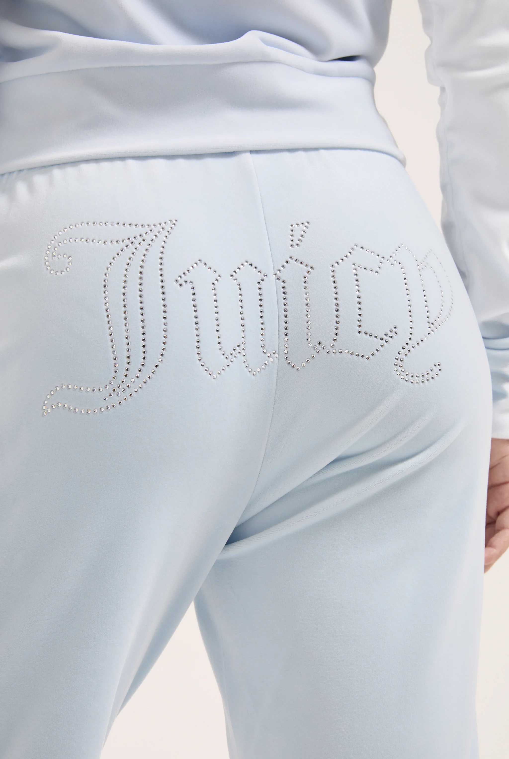 NANTUCKET BREEZE VELOUR OUTLINE DIAMANTÉ TRACKSUIT BOTTOM - Image 8