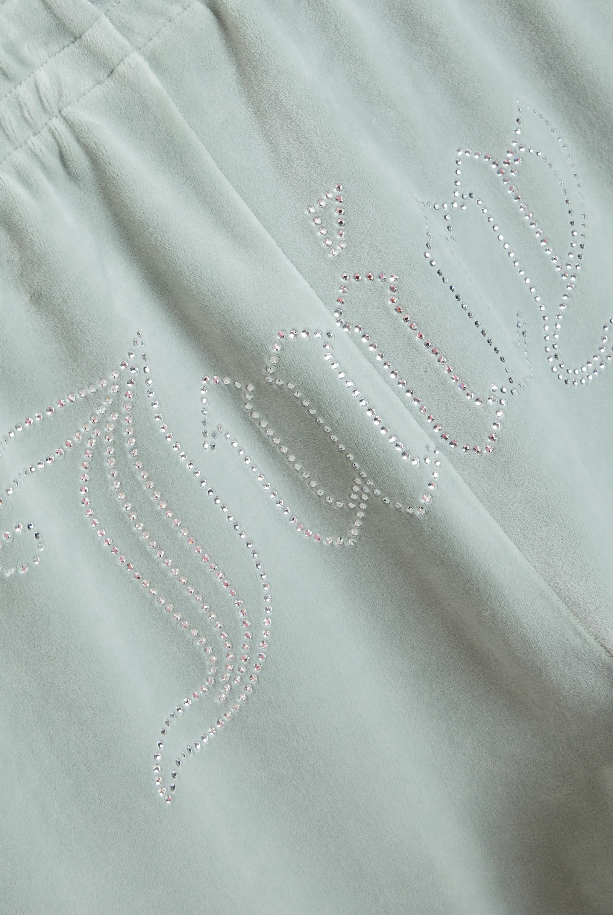 PURITAN GREY VELOUR OUTLINE DIAMANTÉ TRACKSUIT BOTTOM - Image 8