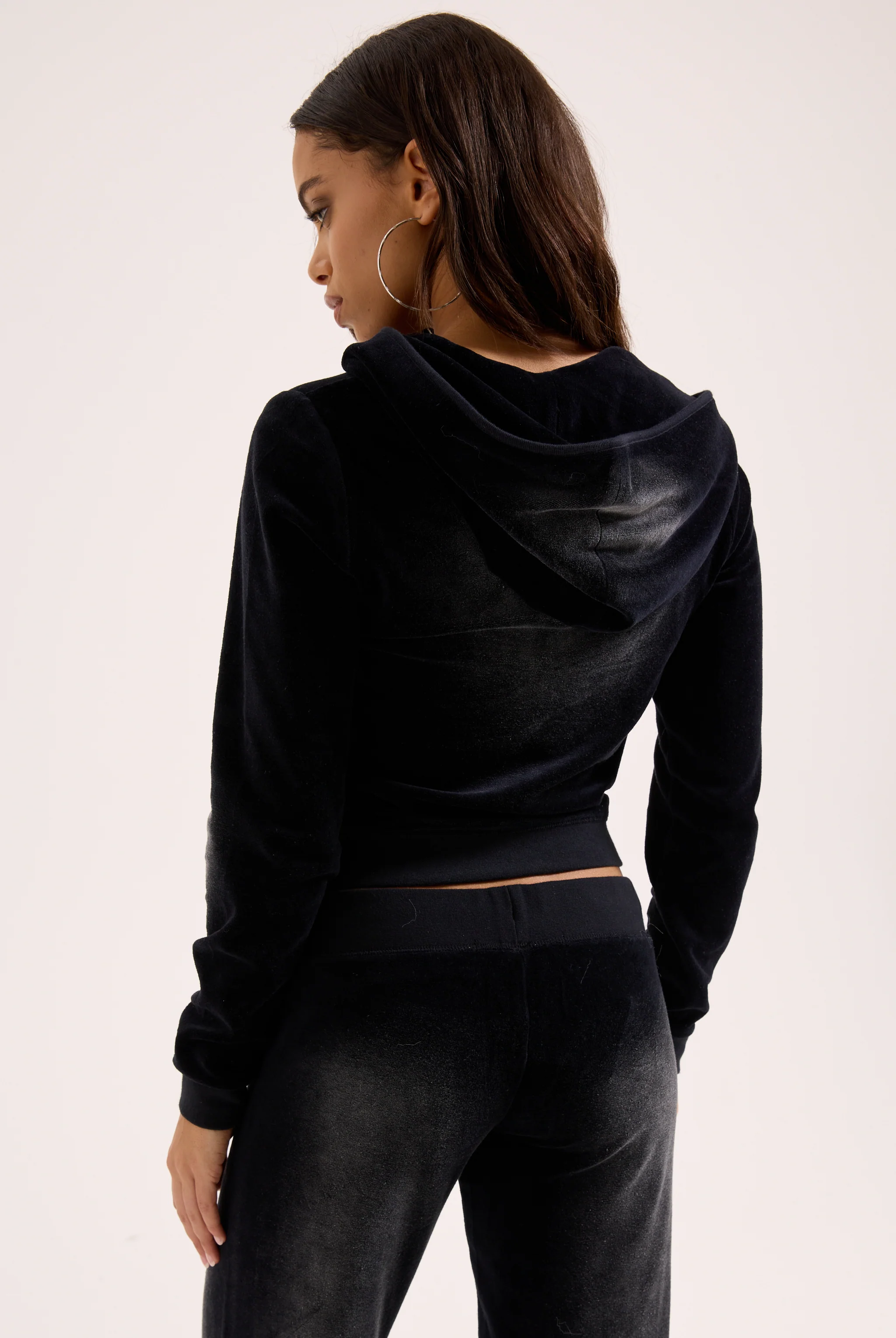 WASHED BLACK COTTON VELOUR OG STRAIGHT LOW RISE PANT - Image 6