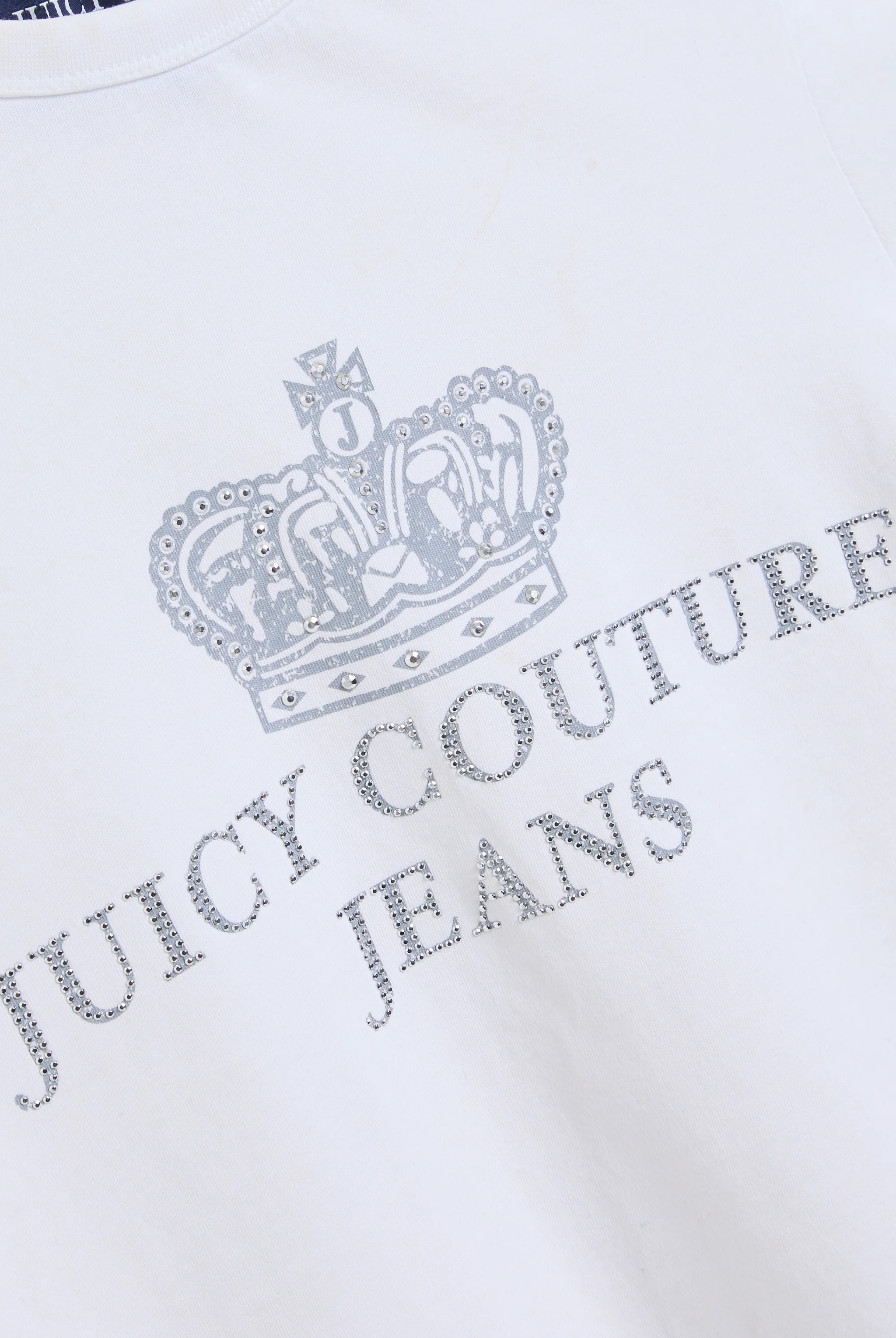 WHITE JUICY COUTURE JEANS LONGLINE TEE - Image 4